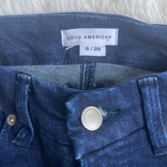Good American flare jeans. Size 29/8 dark indigo blue. - Picture 3 of 7